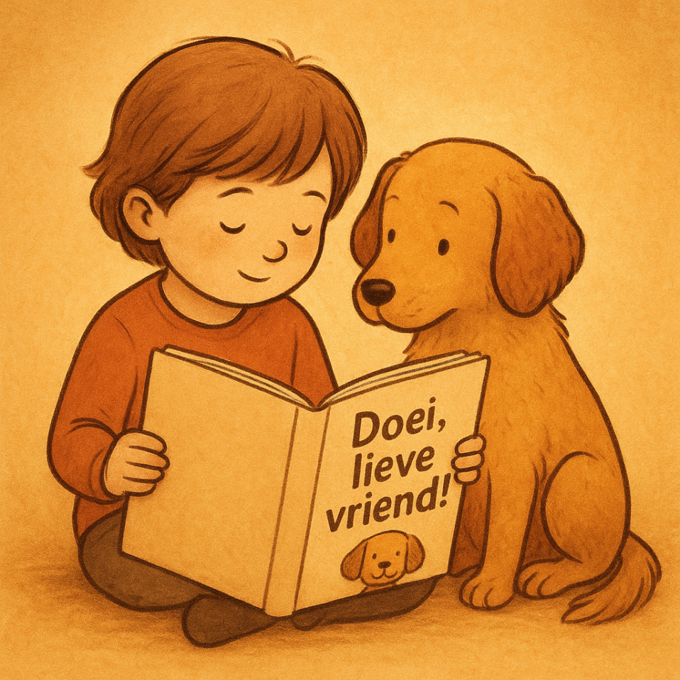 Doei lieve vriend en verhalen lezen